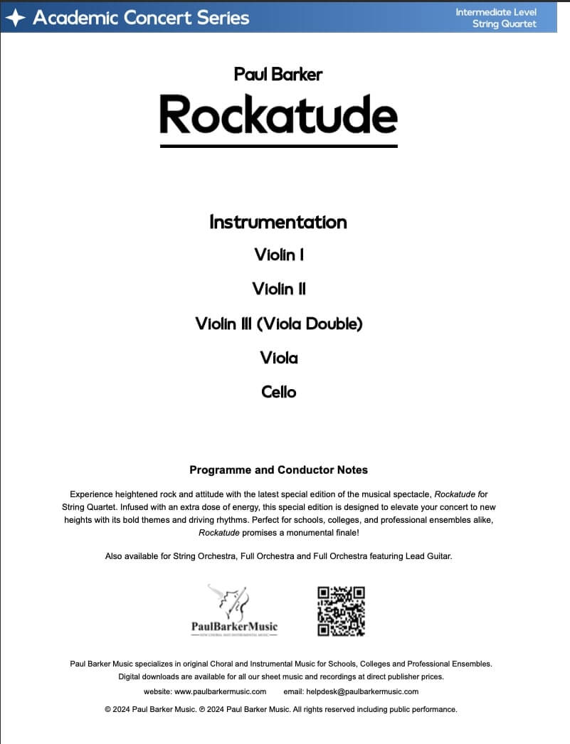 Rockatude (String Quartet)