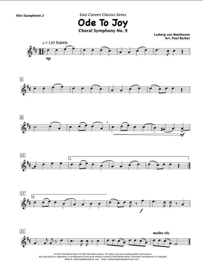 Ode To Joy (Saxophone Ensemble)
