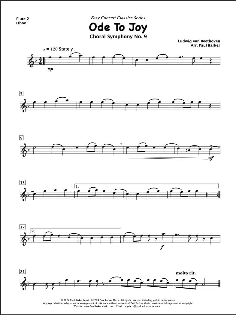 Ode To Joy (Woodwind Ensemble)
