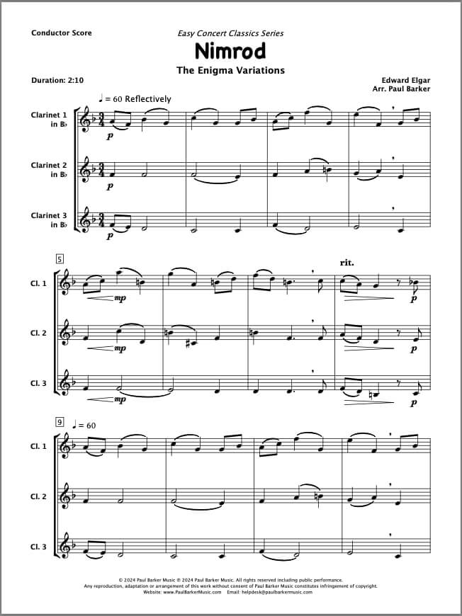 Easy Concert Classics Book 1 (Clarinet Trios)