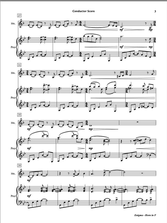 Enigma (Horn in F & Piano)