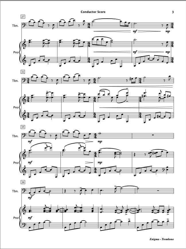 Enigma (Trombone & Piano)