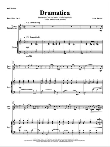 Dramatica (Tenor Saxophone & Piano)