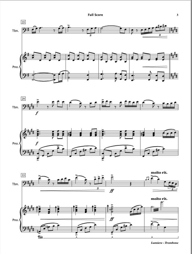 Lumiere (Trombone & Piano)