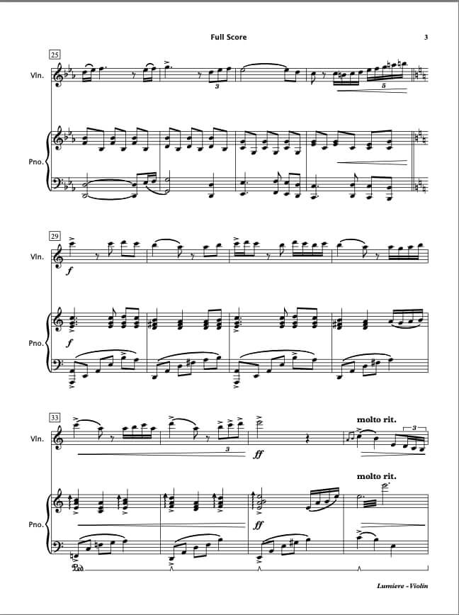Lumiere (Violin & Piano)