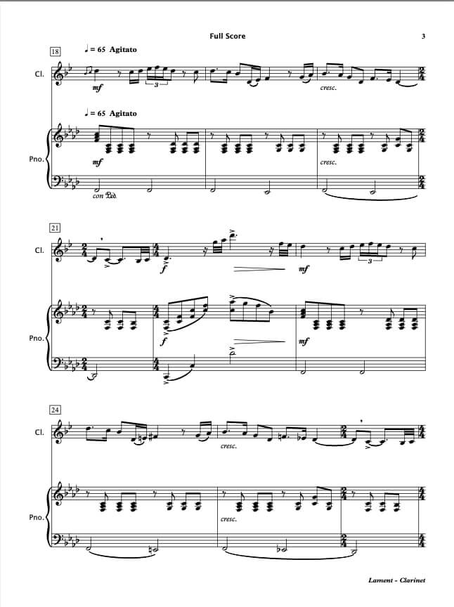 Lament (Clarinet & Piano)