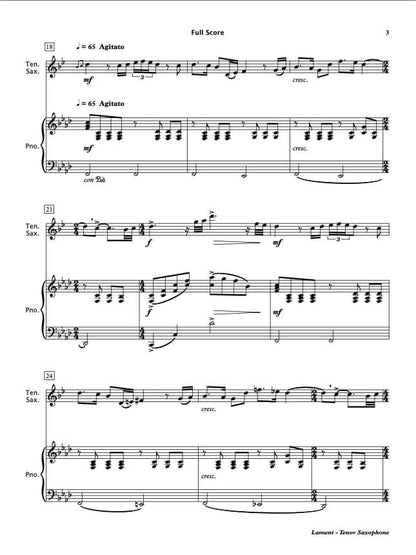 Lament (Tenor Saxophone & Piano)