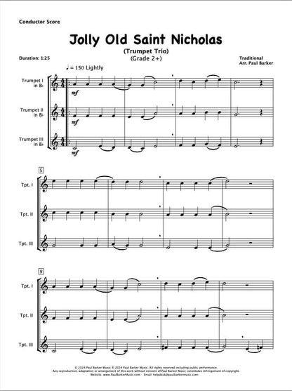 Christmas Trumpet Trios Book 3