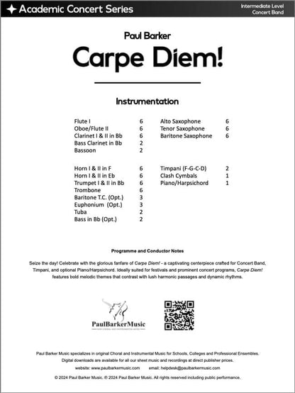 Carpe Diem! (Concert Band)