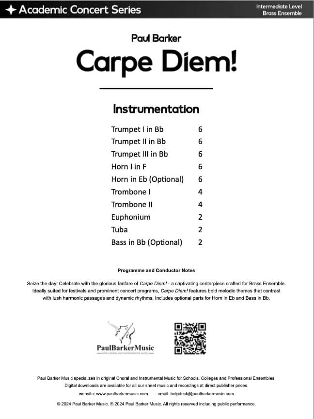 Carpe Diem! (Brass Ensemble)