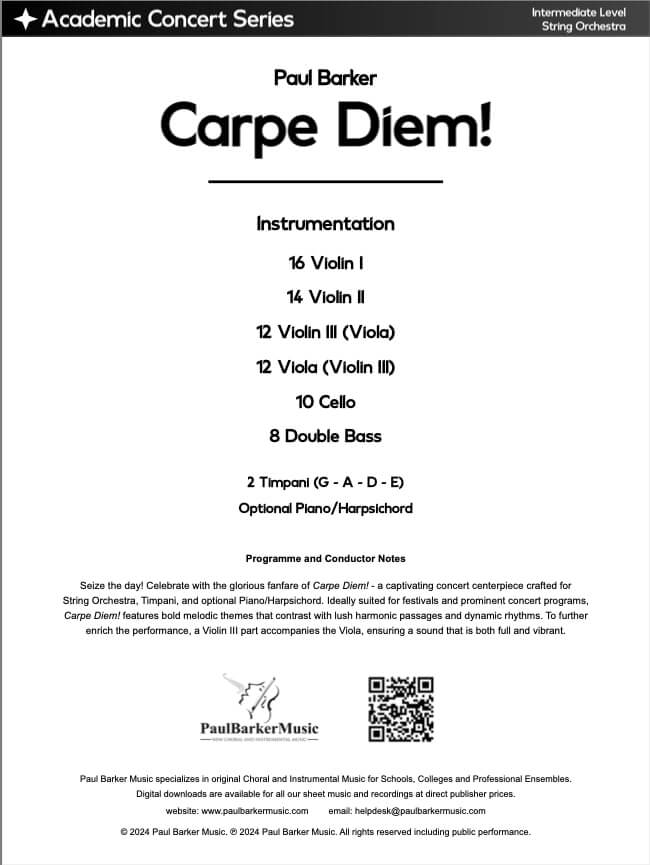 Carpe Diem! (String Orchestra)