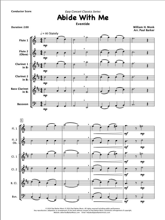 Abide With Me (Woodwind Ensemble)