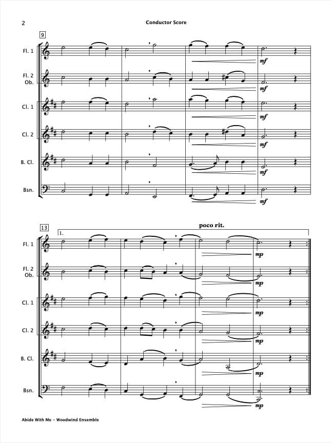 Abide With Me (Woodwind Ensemble)