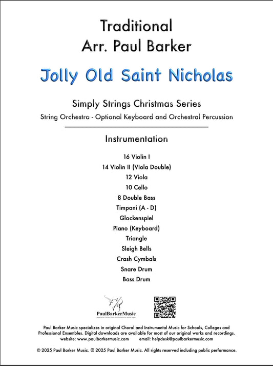 Jolly Old Saint Nicholas (String Orchestra)