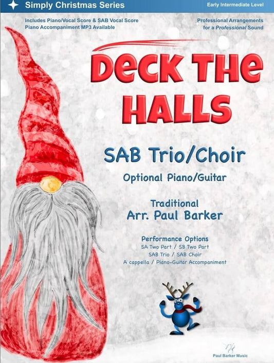Deck The Halls (SAB Choir & Piano)
