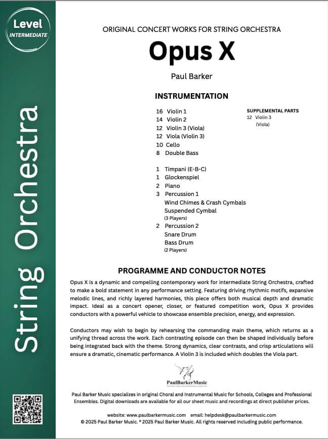 Opus X (String Orchestra)