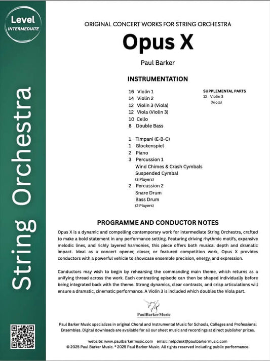 Opus X (String Orchestra)