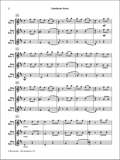 A Musical Joke (Alto Saxophone Trio)