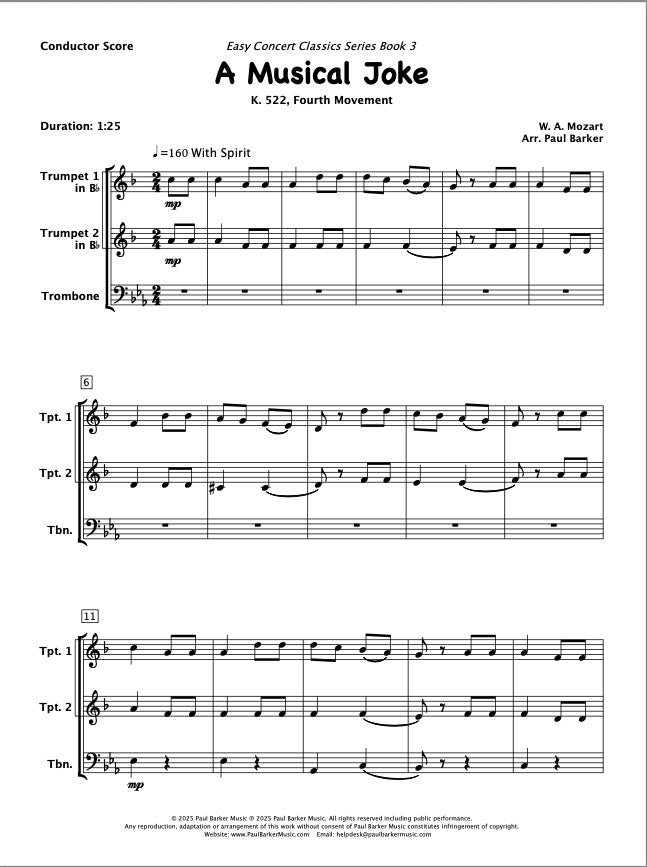 A Musical Joke (Brass Trio)