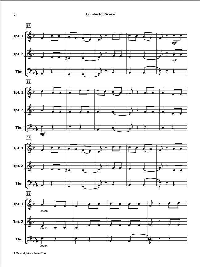 A Musical Joke (Brass Trio)