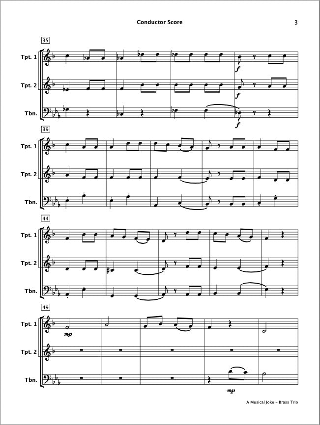 A Musical Joke (Brass Trio)