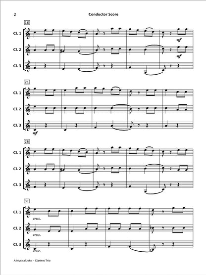 A Musical Joke (Clarinet Trio)