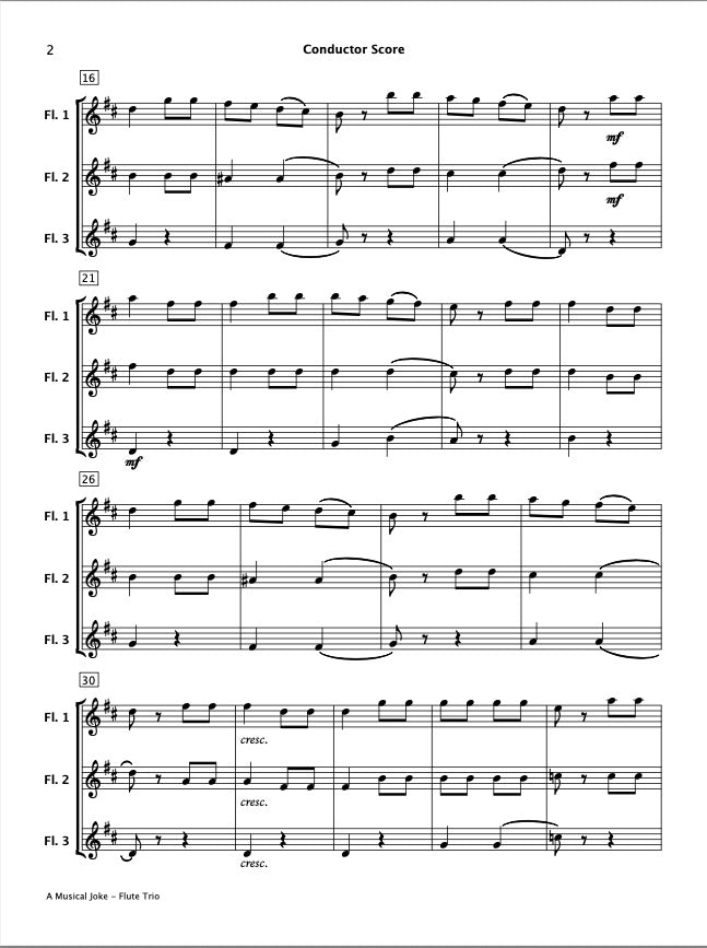 A Musical Joke (Flute Trio)