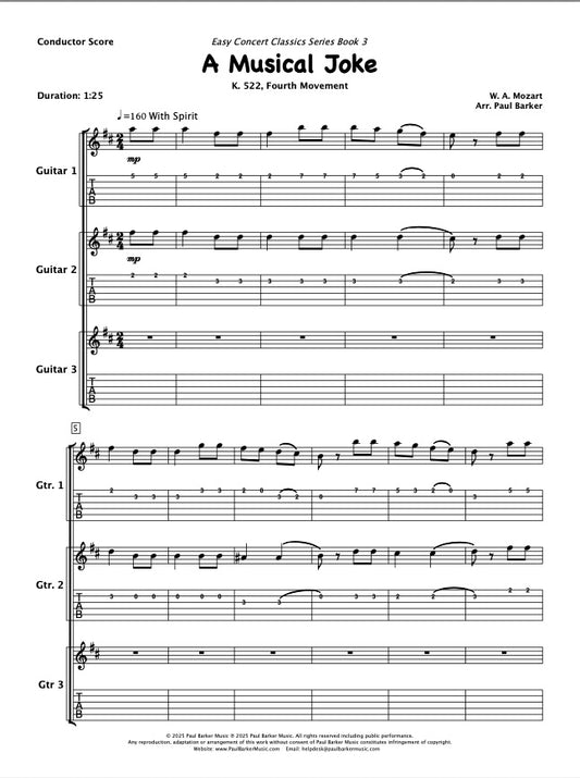 A Musical Joke (Guitar Trio)