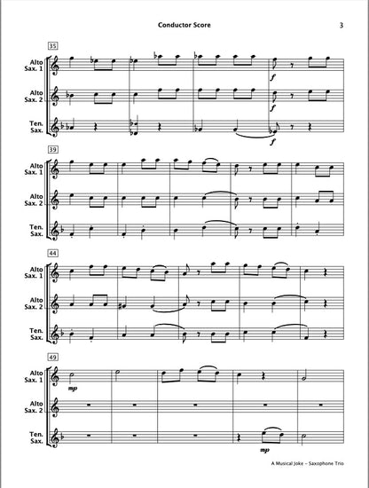 A Musical Joke (Saxophone Trio)
