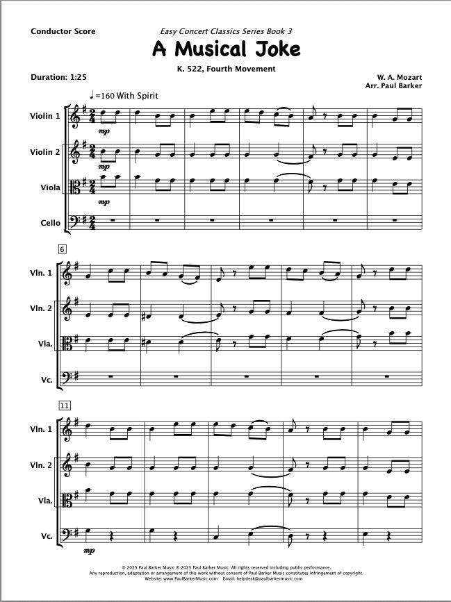 A Musical Joke (String Trio)