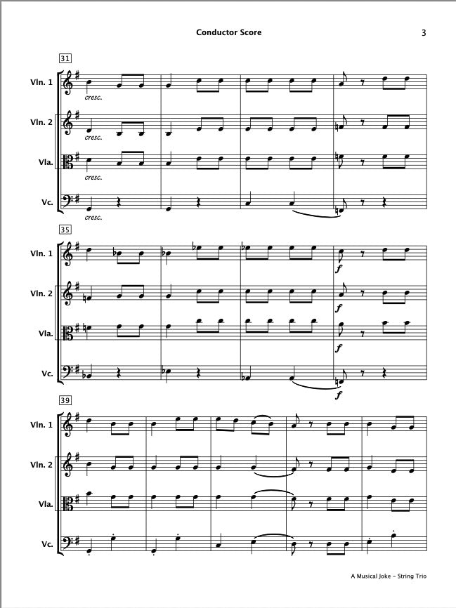 A Musical Joke (String Trio)