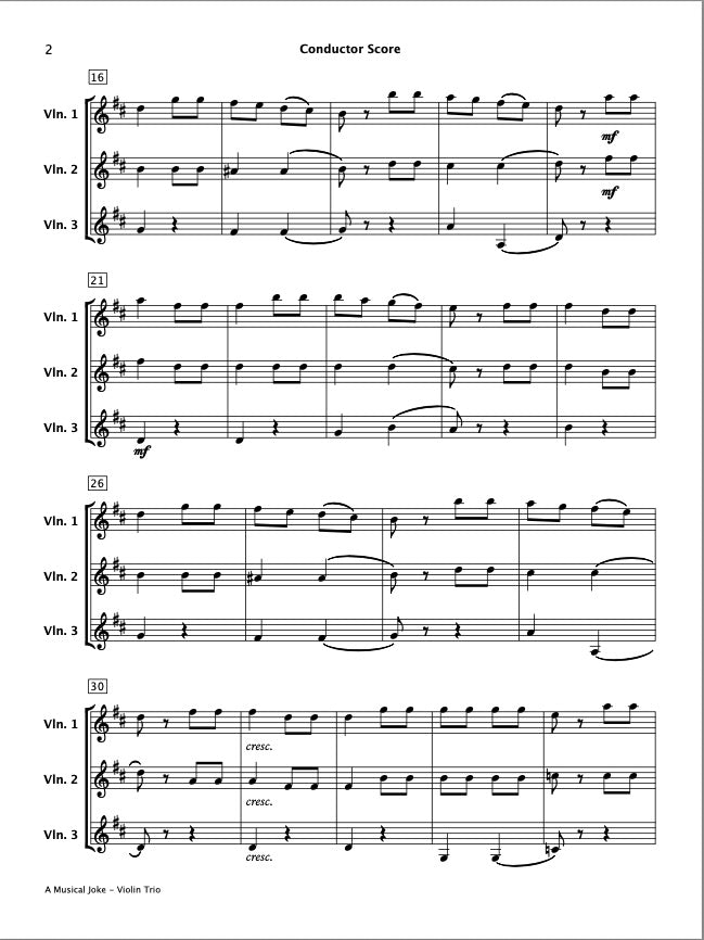 A Musical Joke (Violin Trio)