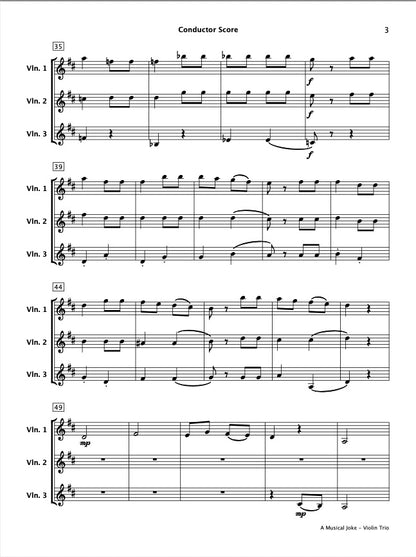 A Musical Joke (Violin Trio)