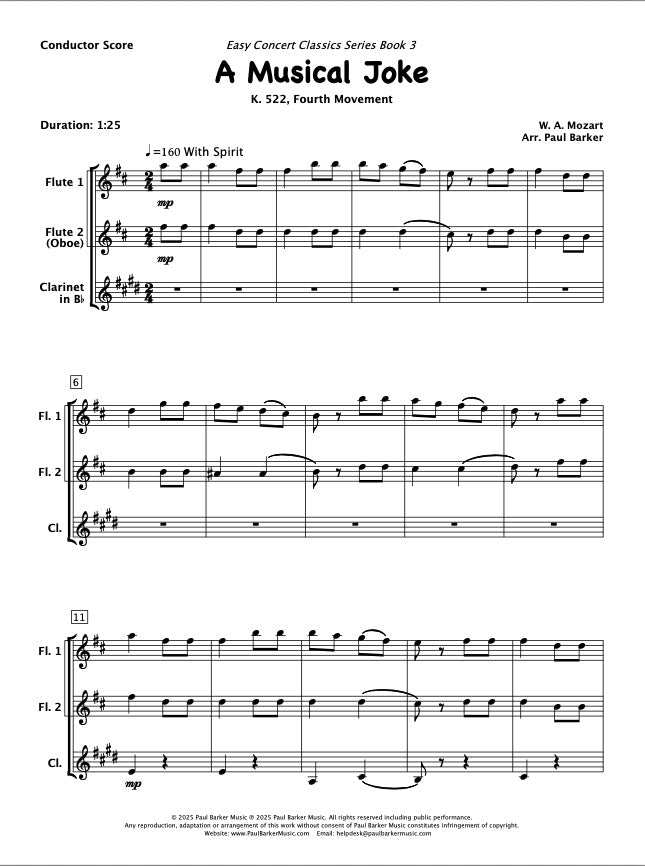 A Musical Joke (Woodwind Trio)