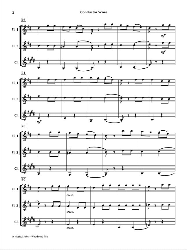 A Musical Joke (Woodwind Trio)