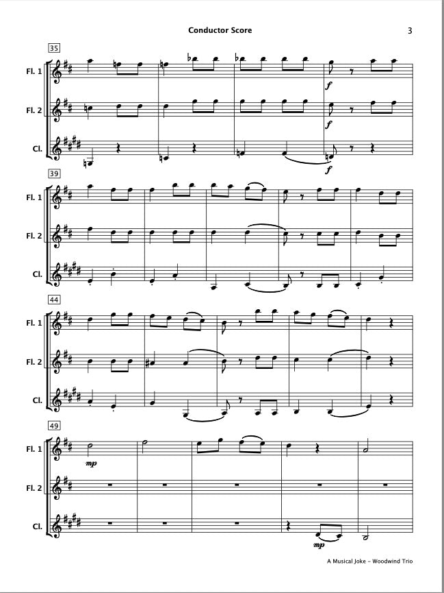 A Musical Joke (Woodwind Trio)