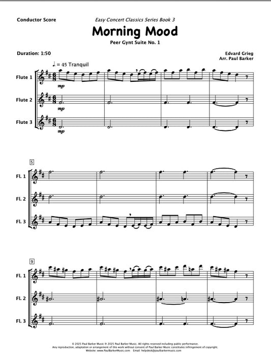 Morning Mood From Peer Gynt (Flute Trio)