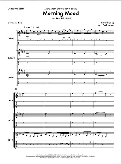 Morning Mood From Peer Gynt (Guitar Trio)