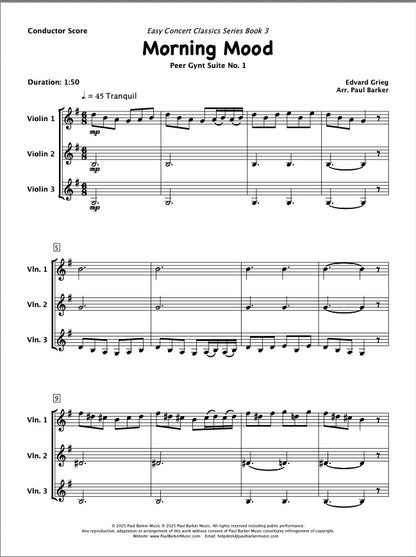 Morning Mood From Peer Gynt (Violin Trio)