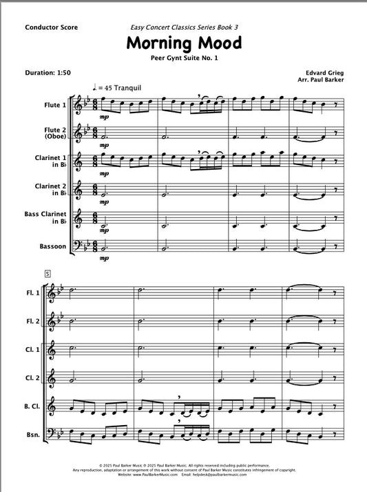 Morning Mood From Peer Gynt (Woodwind Ensemble)