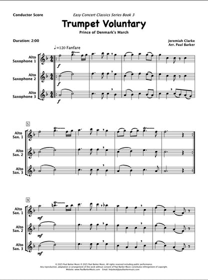 Trumpet Voluntary (Alto Saxophone Trio)