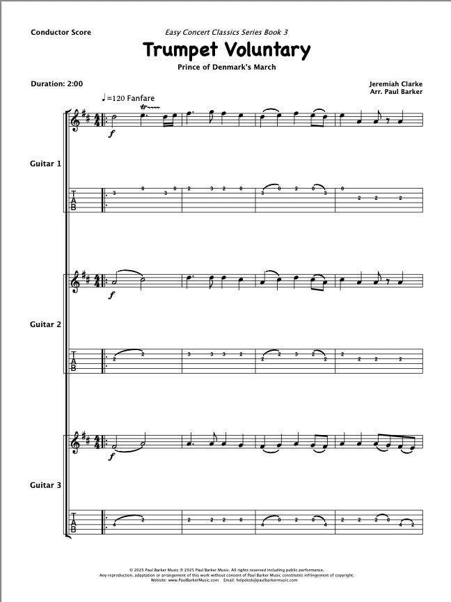 Trumpet Voluntary (Guitar Trio)