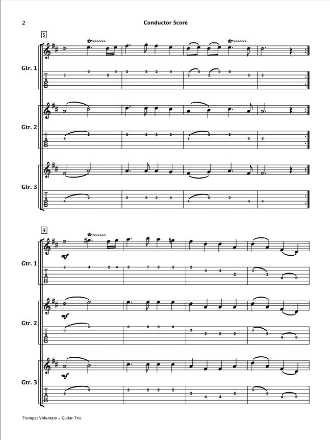 Trumpet Voluntary (Guitar Trio)