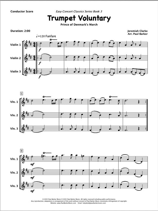 Trumpet Voluntary (Violin Trio)