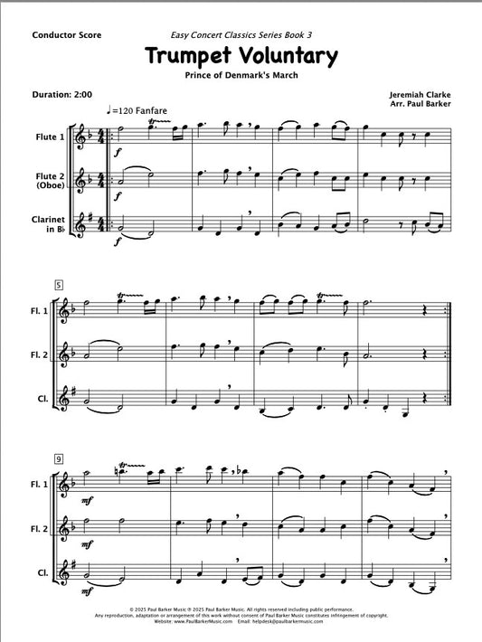 Trumpet Voluntary (Woodwind Trio)