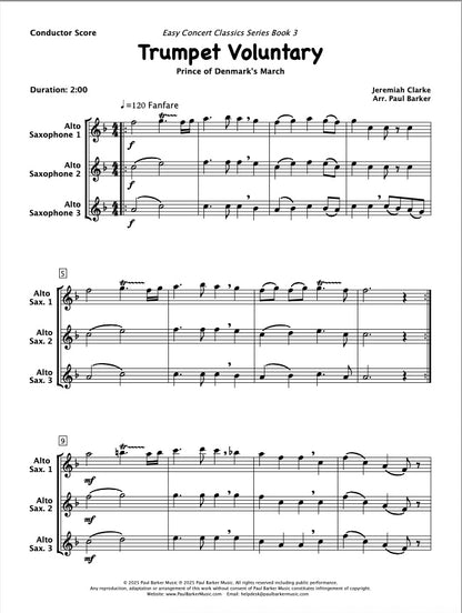 Easy Concert Classics Book 3 (Alto Saxophone Trio)