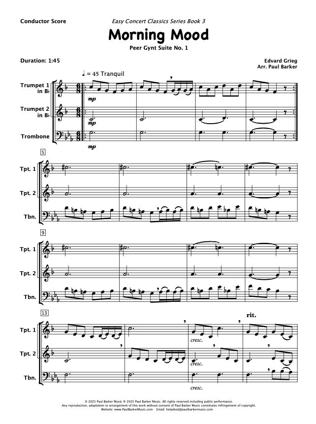 Easy Concert Classics Book 3 (Brass Trio)