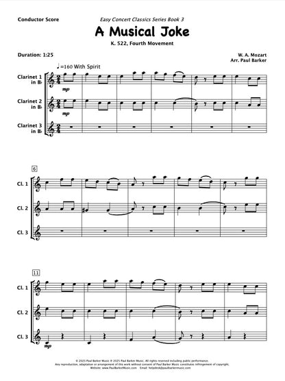 Easy Concert Classics Book 3 (Clarinet Trio)