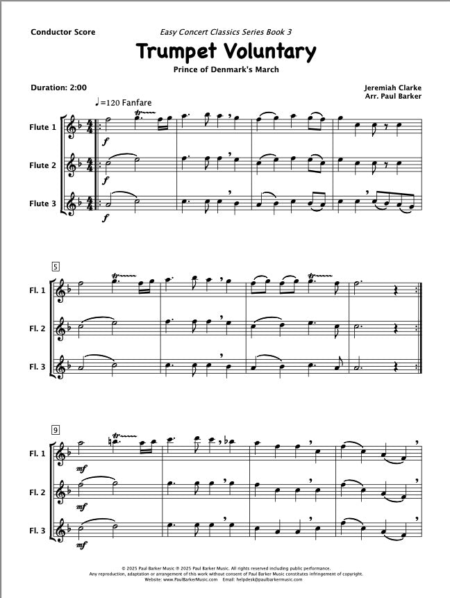 Easy Concert Classics Book 3 (Flute Trio)