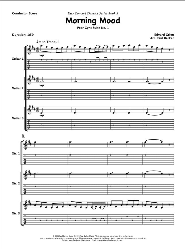 Easy Concert Classics Book 3 (Guitar Trio)